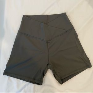 NWT Olive green biker workout shorts